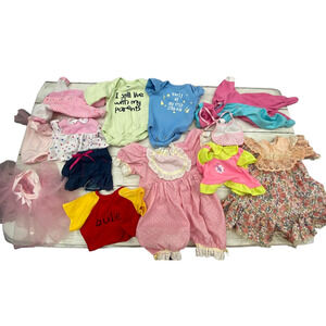 Mixed Vintage & Modern Baby Doll Clothes Lot Mixed Various Sizes & Styles